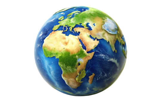 A Stunning View of Planet Earth Highlighting Africa and Europe - Powered by Adobe