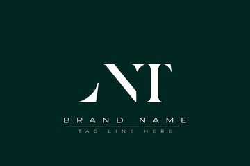 LNT abstract letter logo design. This logo is designed by three abstract letters.