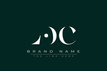 LOC abstract letter logo design. This logo is designed by three abstract letters.