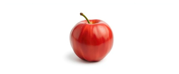 Obraz premium A single ripe, juicy fruit perfectly isolated on a pure white background, appetizing, gourmet