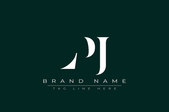 LPJ abstract letter logo design. This logo is designed by three abstract letters.