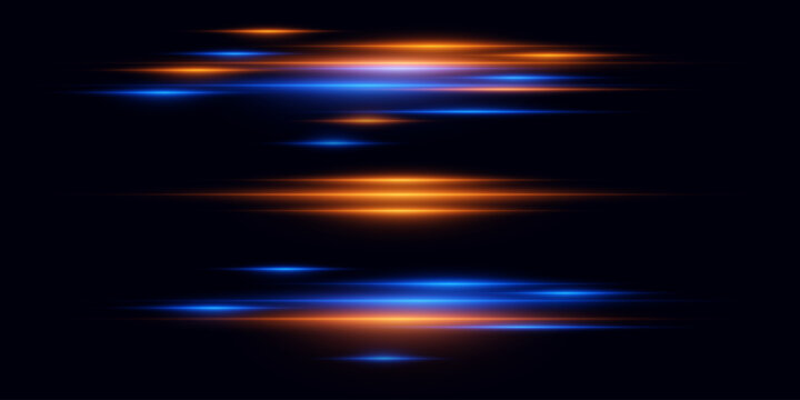 High speed line light. Light effect of laser beams.