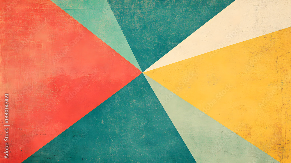 Aufkleber vibrant and colorful abstract background featuring textured polygons in a stunning flat lay design f