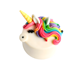 Unicorn Rainbow Cupcake Isolated Transparent Background