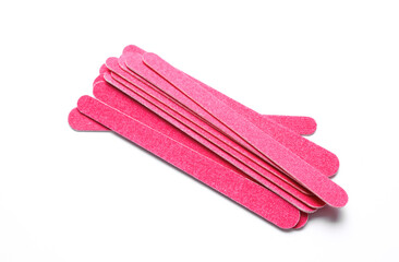 Nail files on a white background
