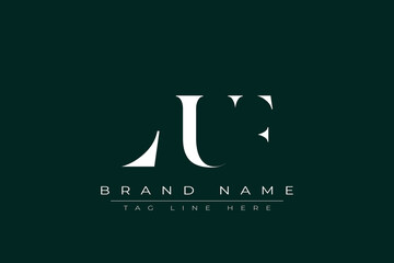 LUF abstract letter logo design. This logo is designed by three abstract letters.