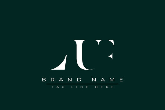 LUF abstract letter logo design. This logo is designed by three abstract letters.