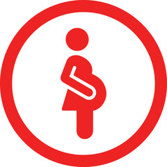 Pregnant Woman Icon – Maternity, Motherhood, and Pregnancy Symbol