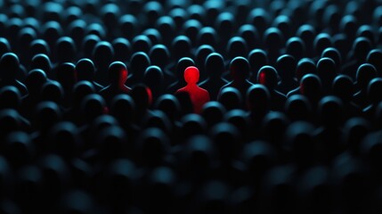 Dynamic Assembly of Matte Black Silhouettes in a Crowded Scene