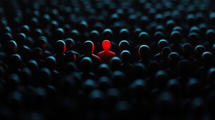 Intriguing Crowd of Matte Black Silhouettes in an Urban Setting