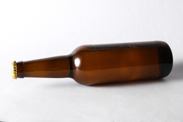 Beer bottle on a white background