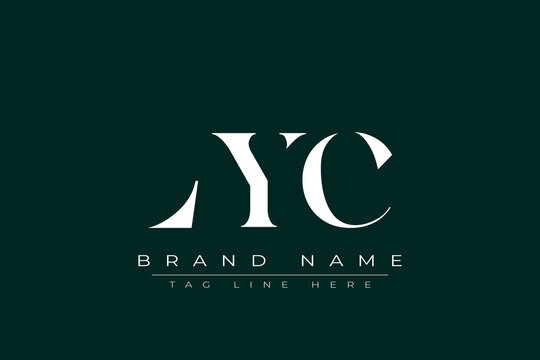 LYC abstract letter logo design. This logo is designed by three abstract letters.