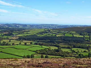 Obraz premium Fields of Dartmoor from Kingtor