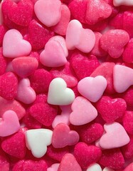 Pink and White Candy Hearts &ndash; Sweet Valentine's Day Background