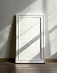White Picture Frame in Sunlit Room &ndash; Perfect for Artwork or Posters
