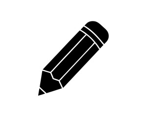 creative clean silhouette pencil icon vector illustration 