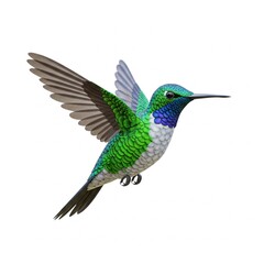 3D hummingbird logo on a white background.
