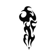 Neo tribal tattoo, gothic cyber body ornament shapes kit, Celtic vector abstract Hawaiian sign. Maori sleeve symbol y2k Polynesian metal abstract symmetry swirl wing. Neo tribal silhouette clipart