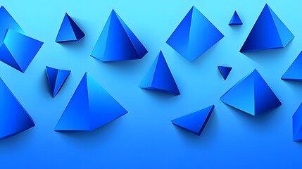 Creative and modern branding concept featuring blue paper airplanes symbolizing freedom and innovation with triangular graphics.