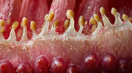 Detailed Close-Up of Plant Cells with Unique Structures and Textures