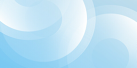 Minimalist circle effect style banner background pastel colorful blue and white gradations. Circle effect style geometric abstract modern