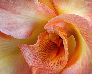 Close-Up View of a Vibrant Pink and Yellow Orchid Petal Detail