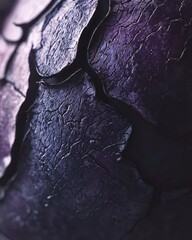 Abstract Dark Texture with Cracked Surface in Shades of Purple