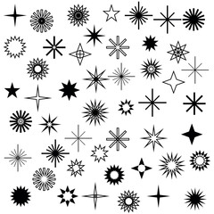 geometric style black flowers