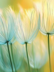 Delicate Nature Abstract with Soft Floral Elements in Gentle Light