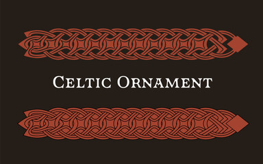 Ancient Celtic ornament suitable for use on a belt. Scandinavian Knotwork. Nordic Folk Culture