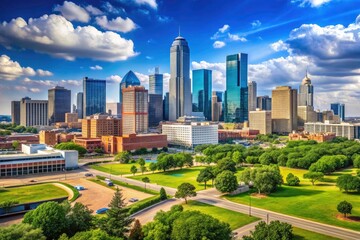 Dallas Skyline Dealey Plaza Panorama: Stunning Cityscape Photography