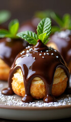 chocolate cake with cream