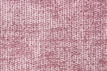 Texture of pink woven fabric as background, top view