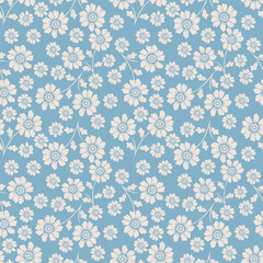 Exotic hand drawn flowers, seamless patterns with floral for fabric, textiles, clothing, wrapping paper, cover, banner, home decor, abstract backgrounds. Vector illustration