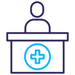 Pharmacist Outline Color icon