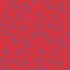 Exotic hand drawn flowers, seamless patterns with floral for fabric, textiles, clothing, wrapping paper, cover, banner, home decor, abstract backgrounds. Vector illustration