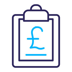 Clipboard Pound Outline Color icon