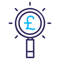 Search Pound Outline Color icon
