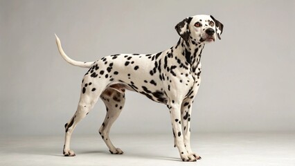 Dalmatian Dog in full view on studio background
