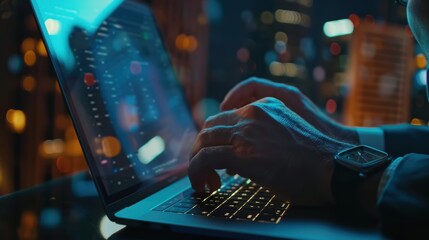 Professional with a laptop waiting for an interview with the hiring team at a digital agency focused on tech roles, including cybersecurity and programming positions