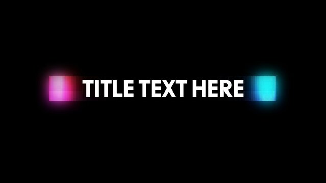 Glowing LED Animated Title Intro