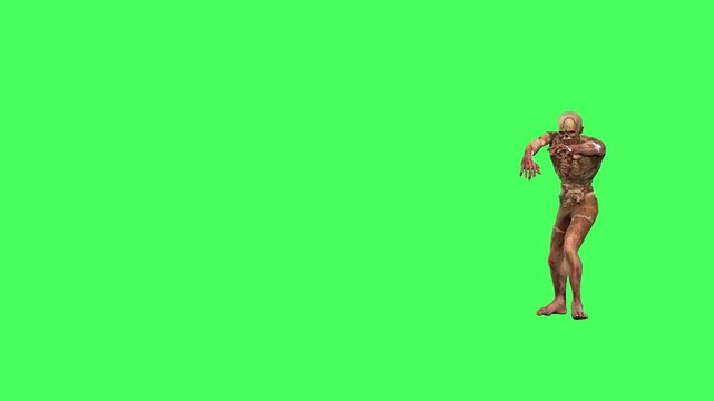 Zombie Attack Green Background Video
