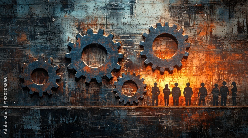 Poster optimizing lean manufacturing processes through styli a visual guide to efficiency in production