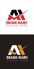 AX letter logo design images icon vector stock template