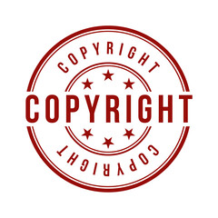 copyright rubber stamp design vector template