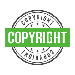 copyright rubber stamp design vector template