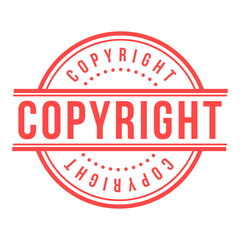 copyright rubber stamp design vector template