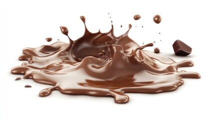 Melted chocolate splash