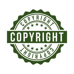 copyright rubber stamp design vector template