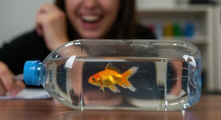 Fish in a Water Bottle Prank